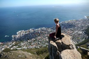 Ulli auf dem Lion's Head mit Blick auf Camps Bay