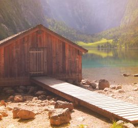 Kleines Häuschen am Königssee, Deutschland